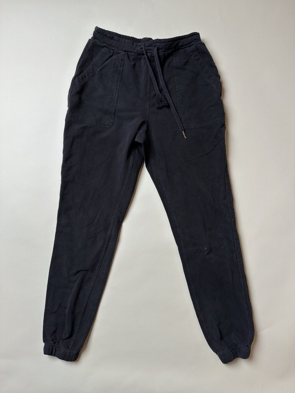 Downeast Pants Womens Small Black Jogger Drawstring Elastic Waist Casual Pocket
